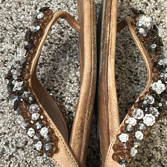 Prada Women's Leather Tan and Brown Beaded Sandals size EU 38 US 8 - Picture 13 of 16